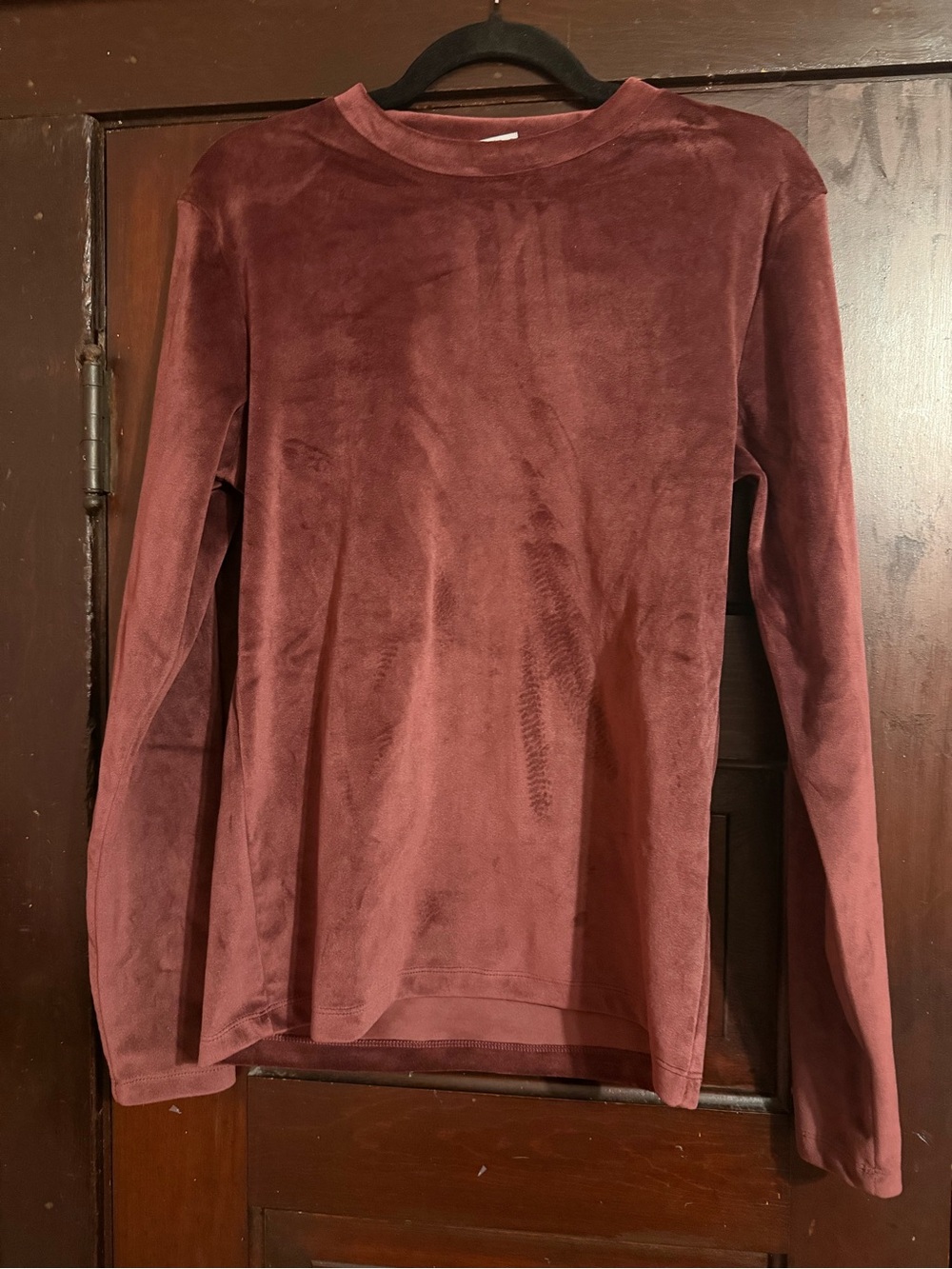 ASOS‎ Burgundy Plush Long Sleeve Top
